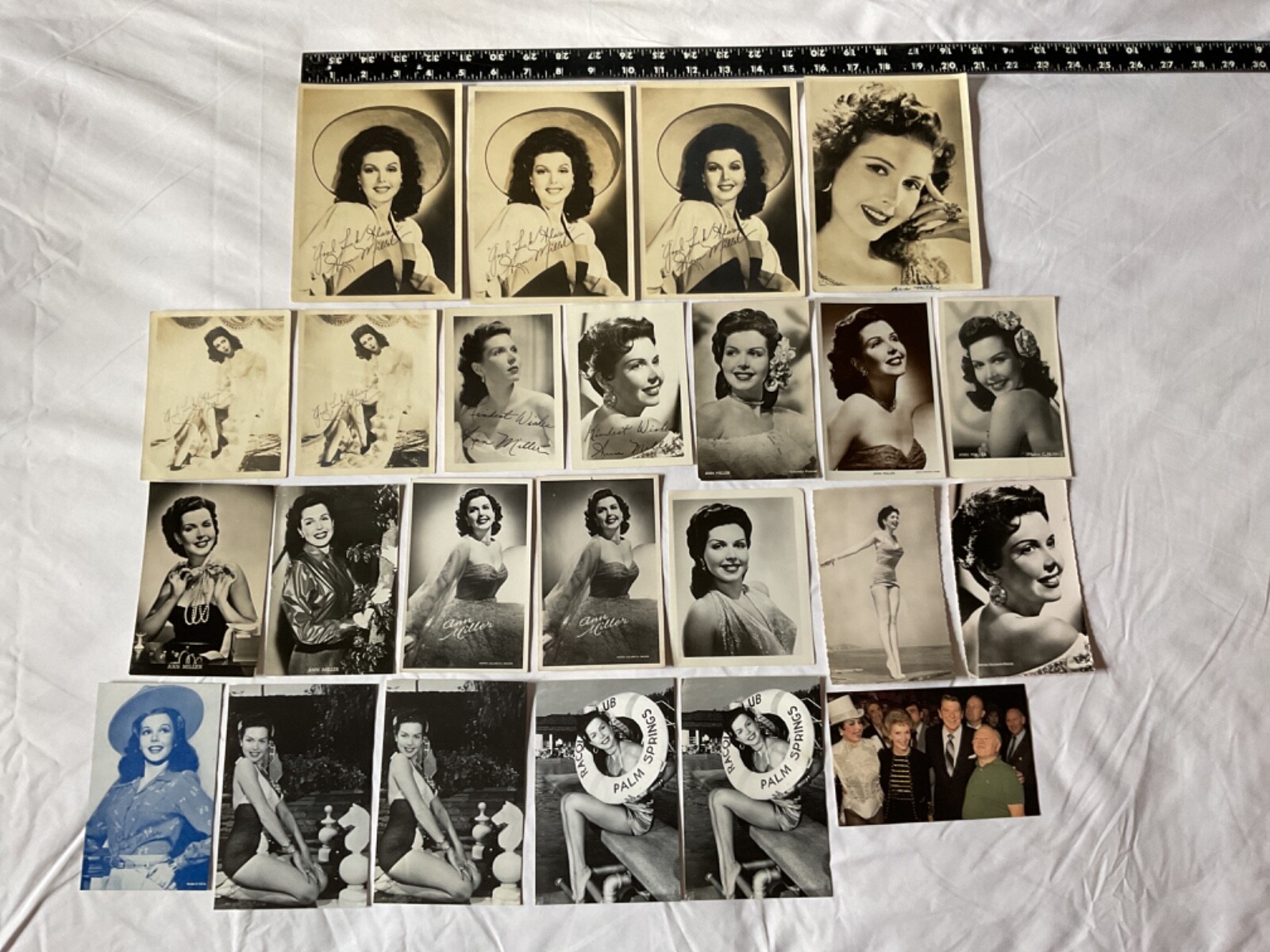 ANN MILLER ORIGINAL 5 X 7 DBLWT, POSTCARDS, ARCADE & SMALLER PROMO IMAGES X 24