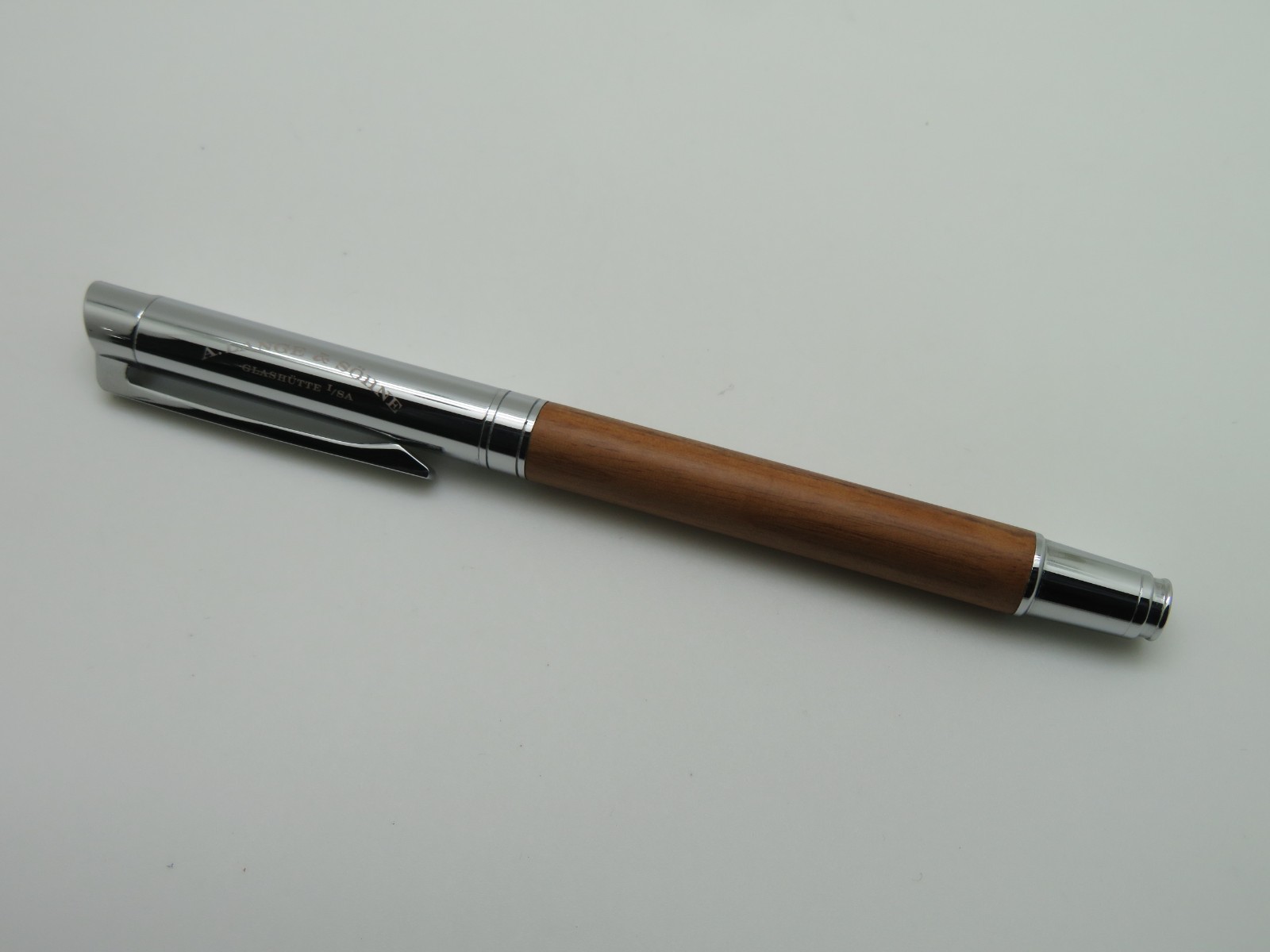 A. Lange & Sohne Stainless Steel and Maple Wood Rollerball Pen