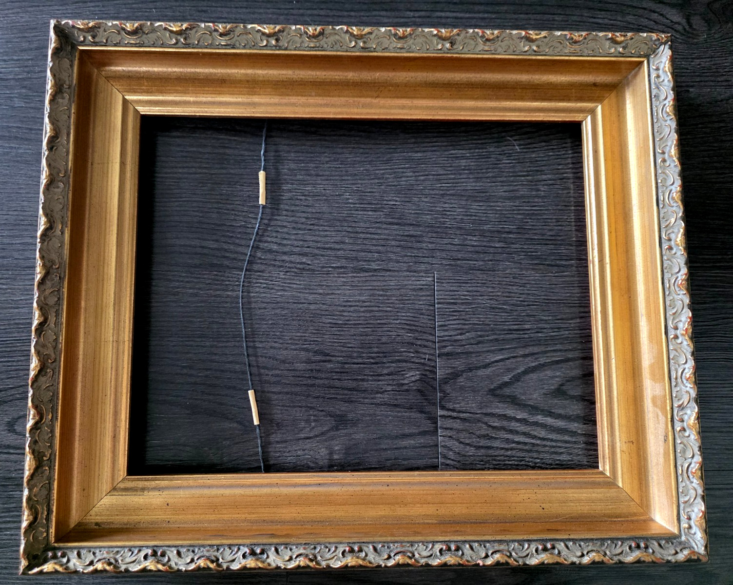 Vintage Art Deco Ornate Gold Gilt Gesso Wood Frame 14