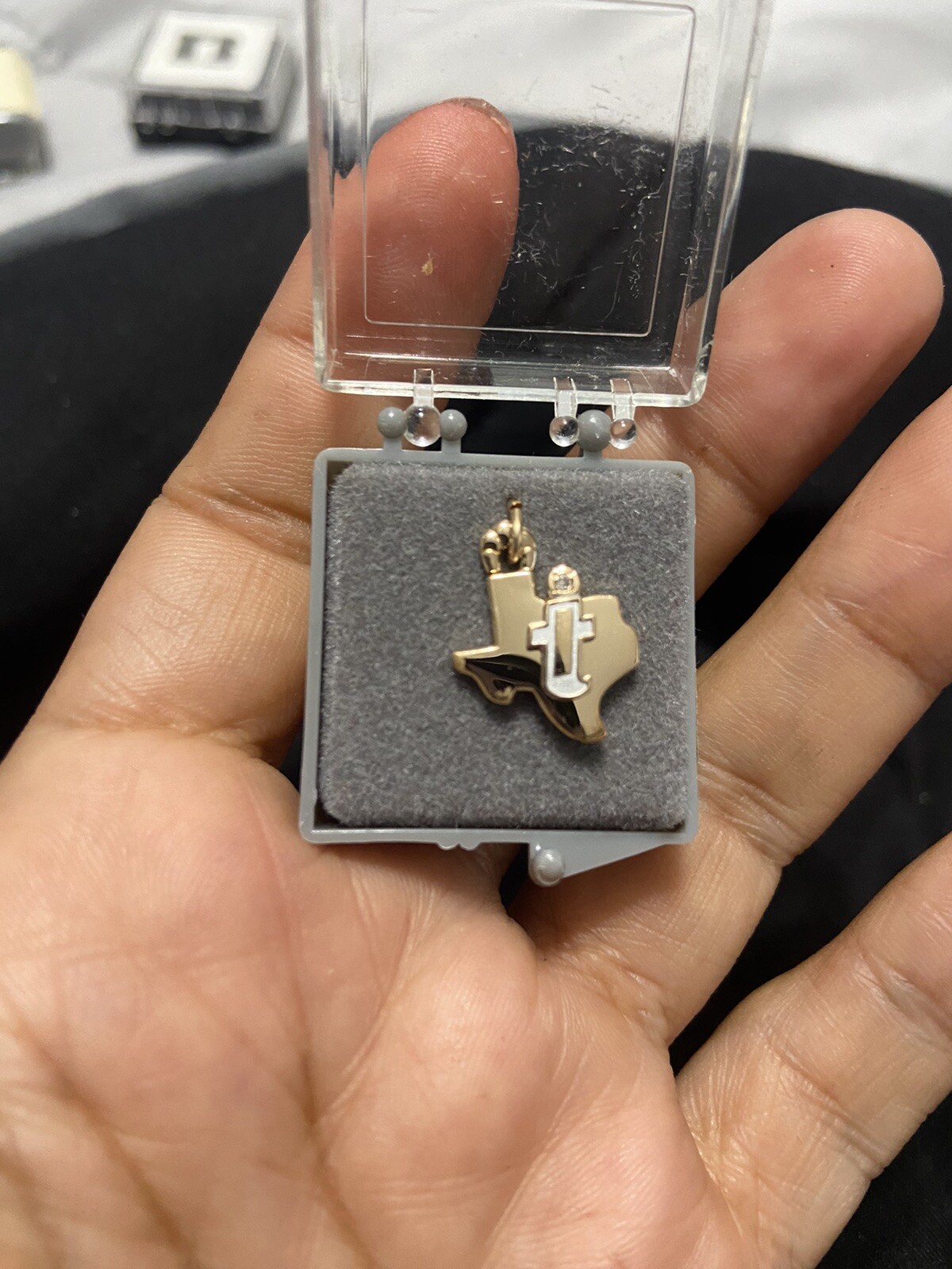 Vtg Texas Instruments TI 25yr. 10k Gold-filled Dangle