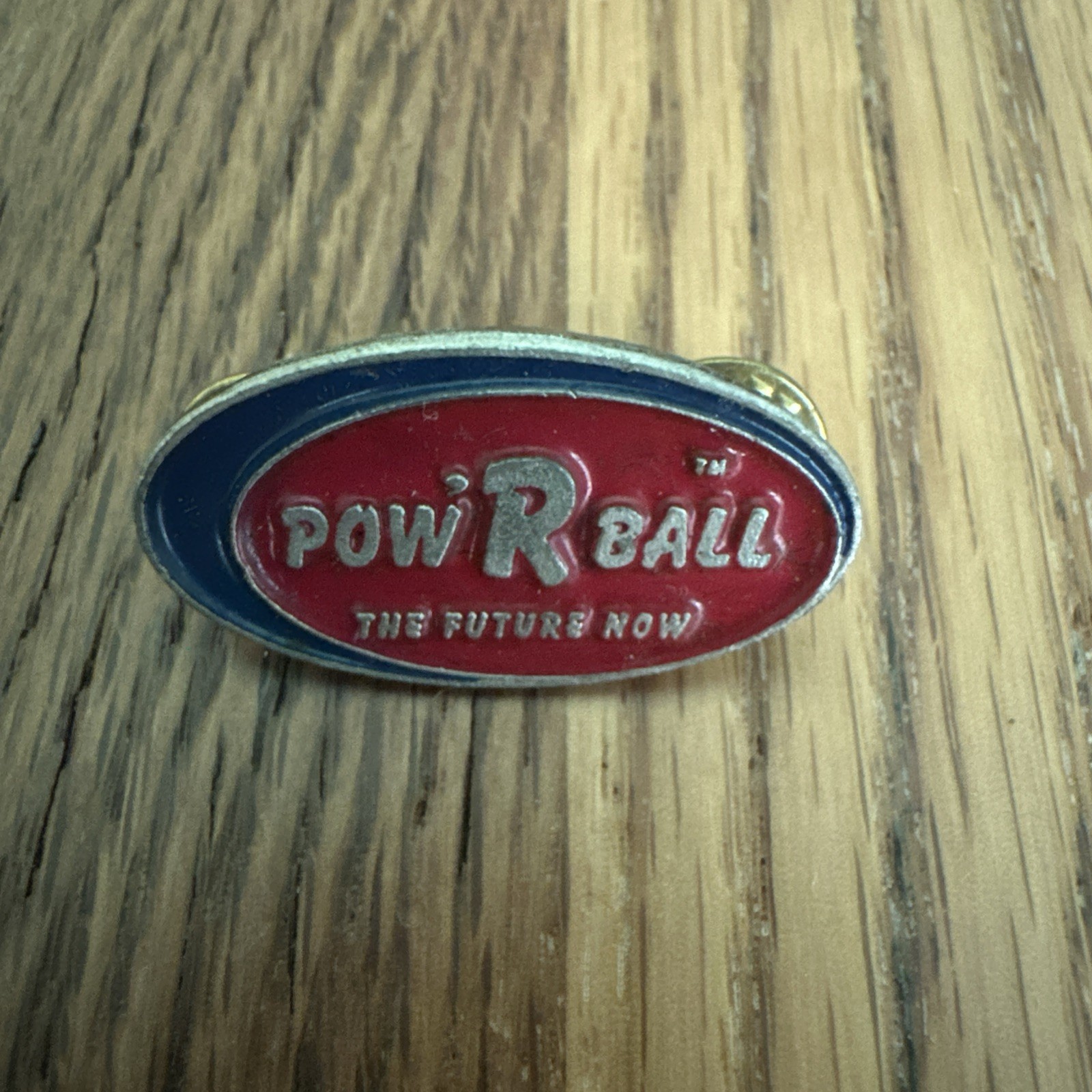 Pow R Ball The Future Now Pin Lady Hawk VTG Proven Self Defense Ammo Brand