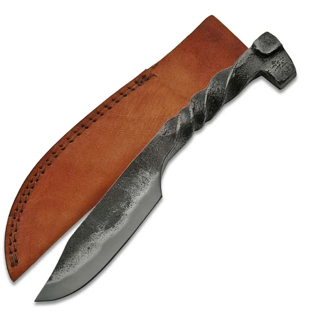 Handforged Twisted Railroad Spike Knife