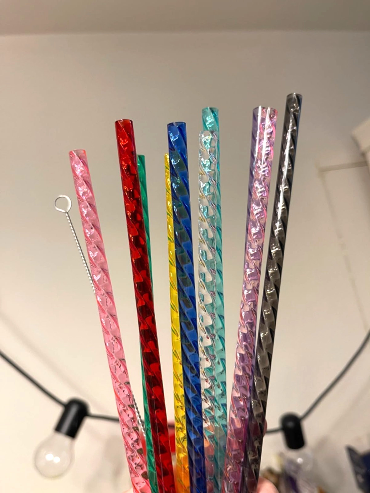 10 Pack Swirl Straws for Starbucks Tumbler Reusable 11