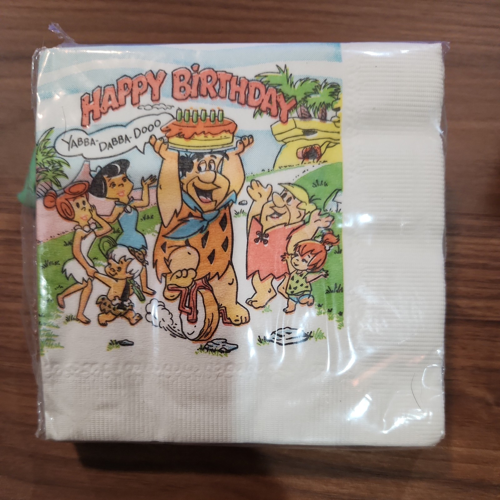 Vintage Reed Flintstones Happy Birthday Napkins 1980 C.A. Reed Inc 20 CT 