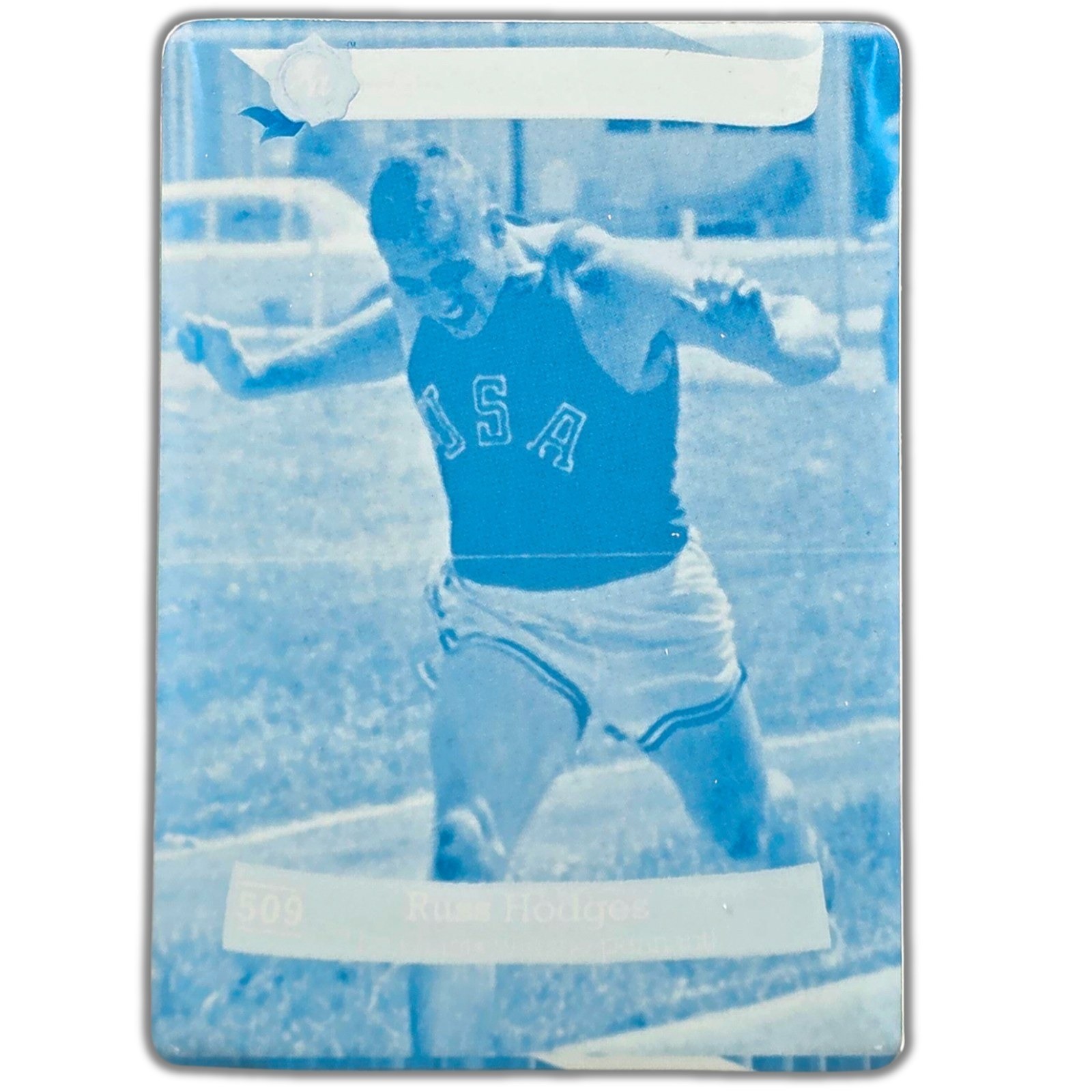 Russ Hodges 2025 Historic Autograph Famous Americans 2 Printing Plate Cyan