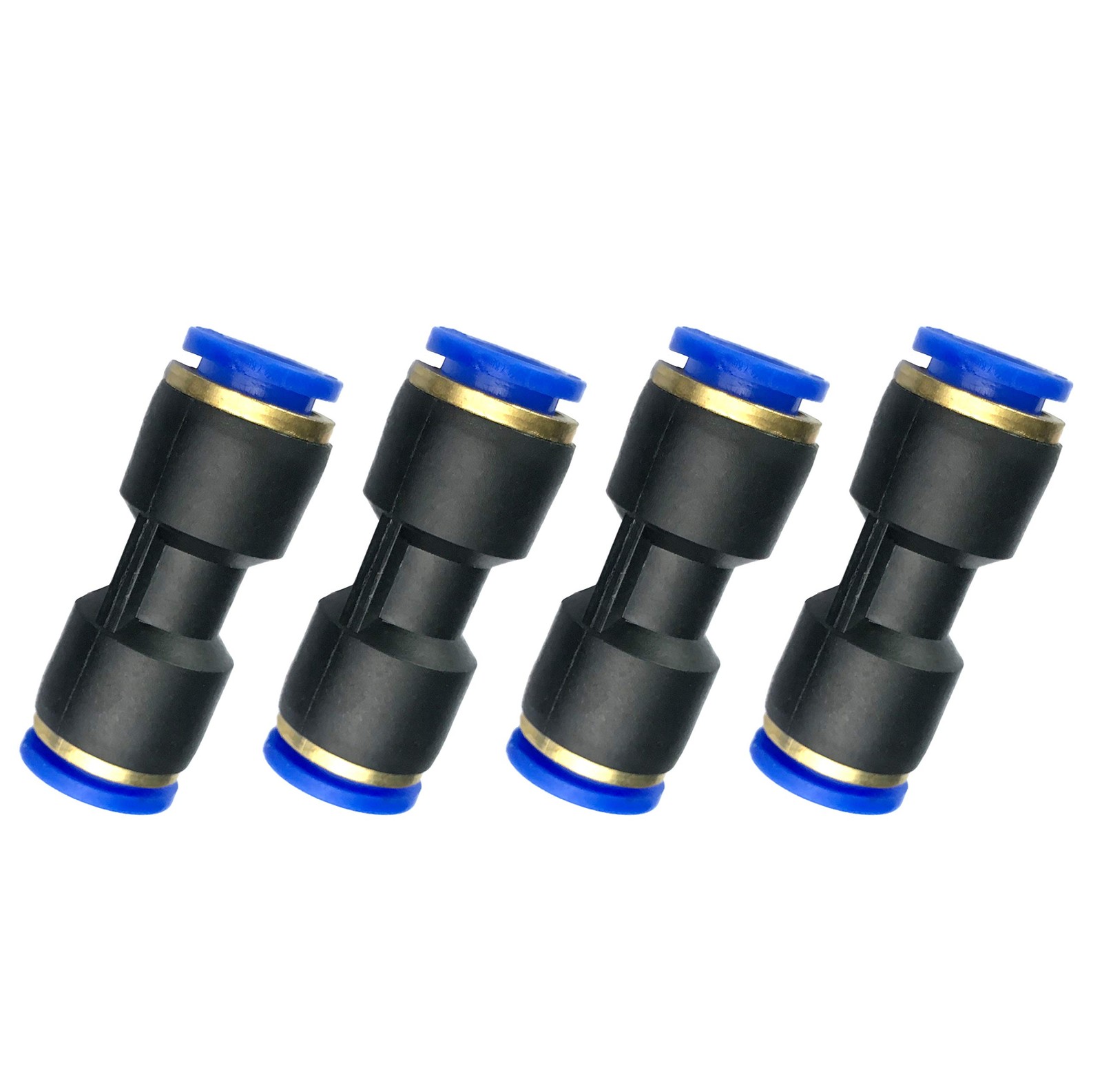 Fuel Line Connector for 3/8 OD Pneumatic Nylon Tube Union Quick Connect 4