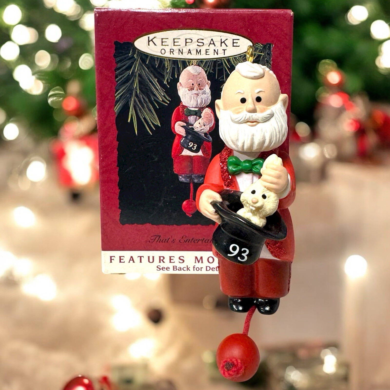 VTG Hallmark Keepsake Ornament That’s Entertainment Santa Magician 1993 See Pics