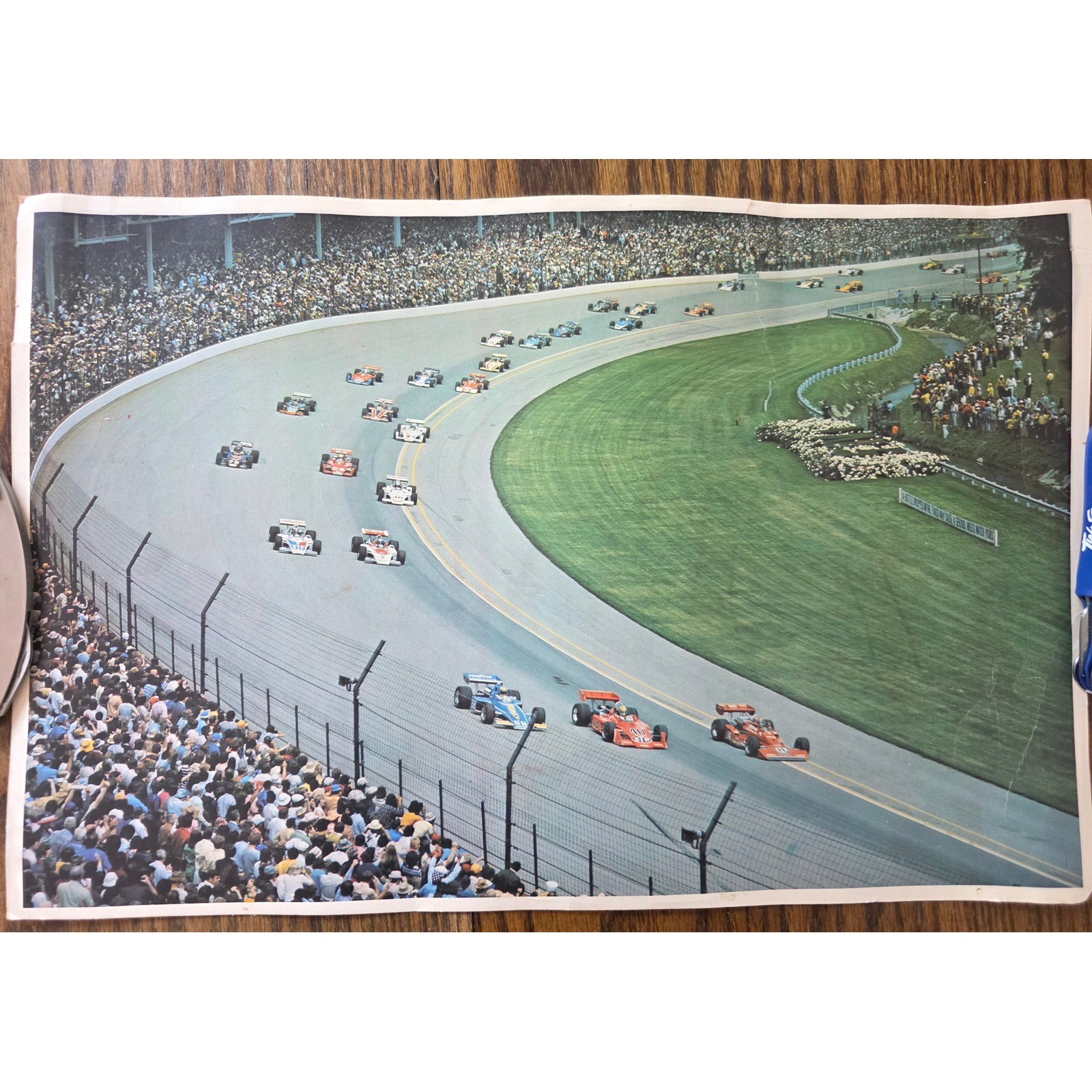 Vintage 1974 Indianapolis 500 Starting Field Poster A.J. Foyt Racing Pictorial