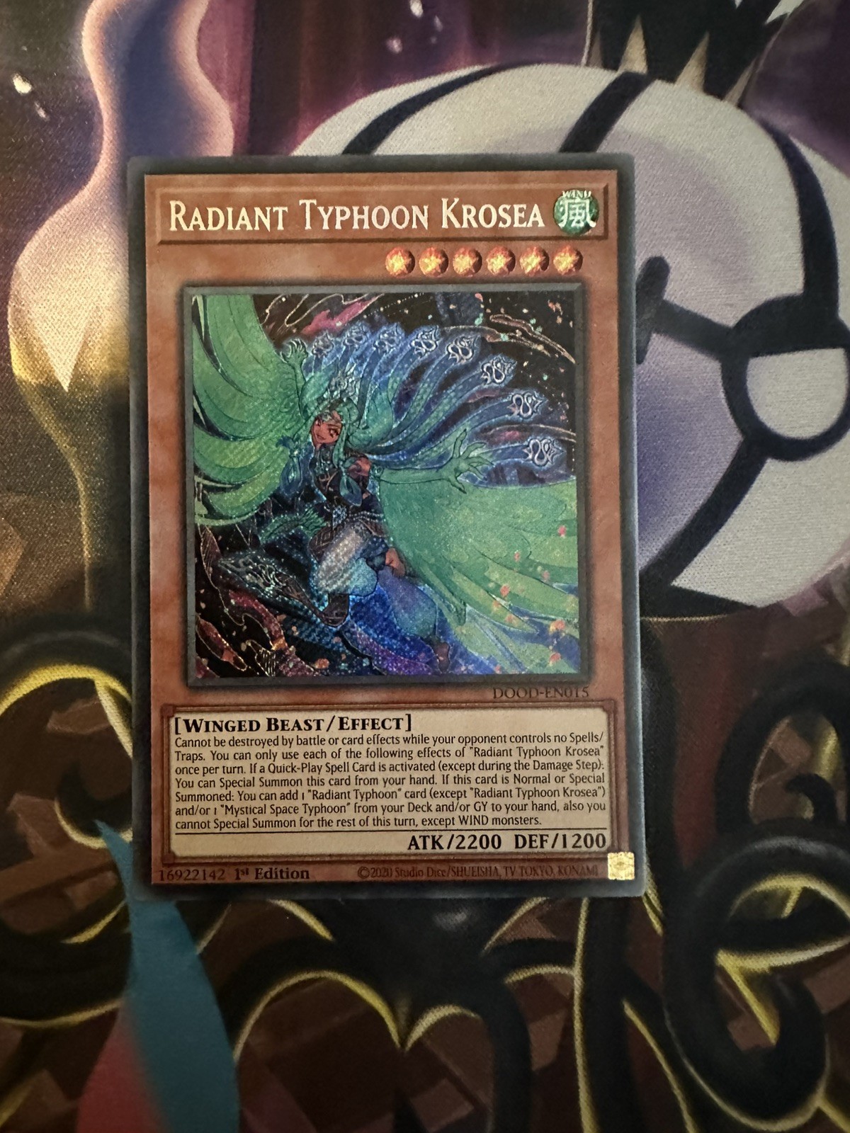 Yugioh Radiant Typhoon Krosea DOOD-EN015 Secret Rare 1st Edition
