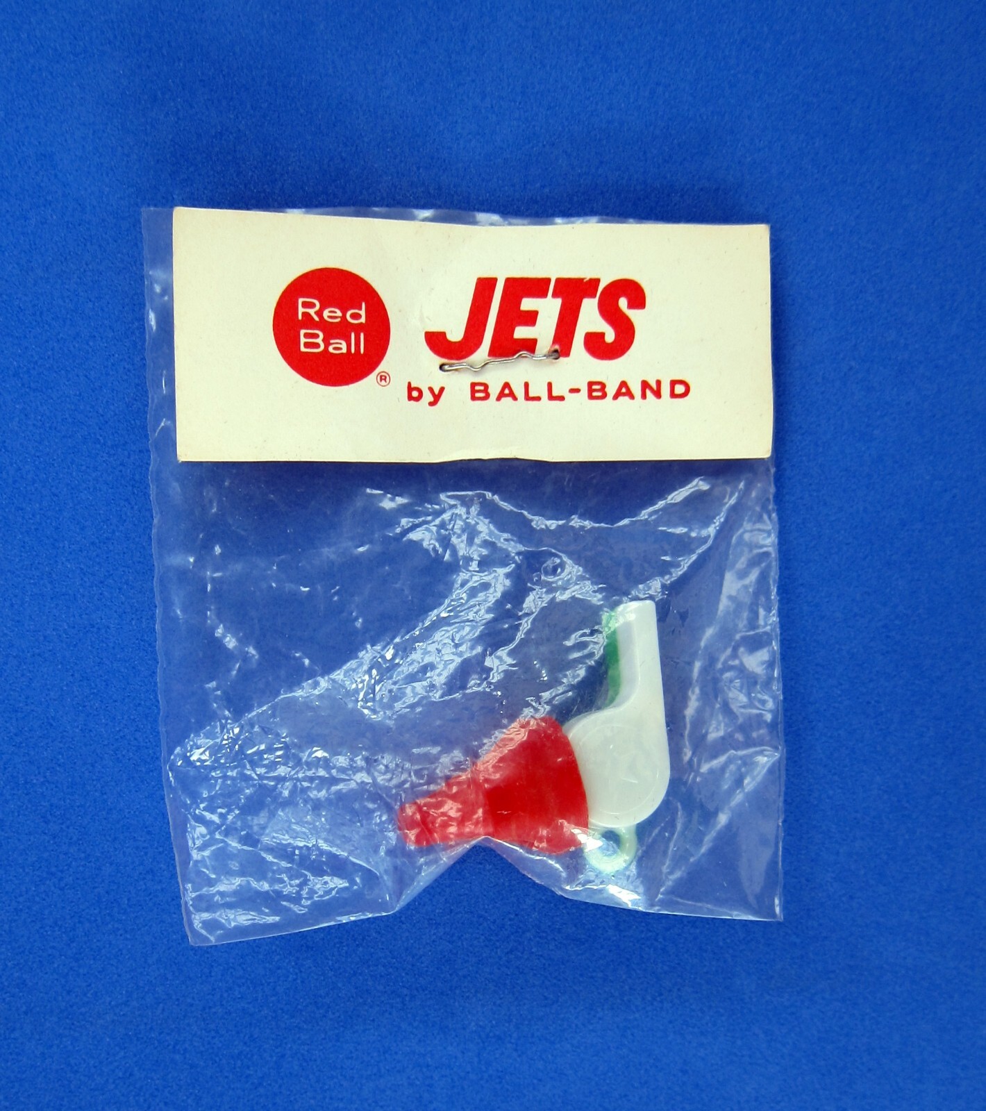 RED BALL JETS SNEAKERS BASKETBALL SHOES  PREMIUM TOY RING**SEALED**1960s**RARE**
