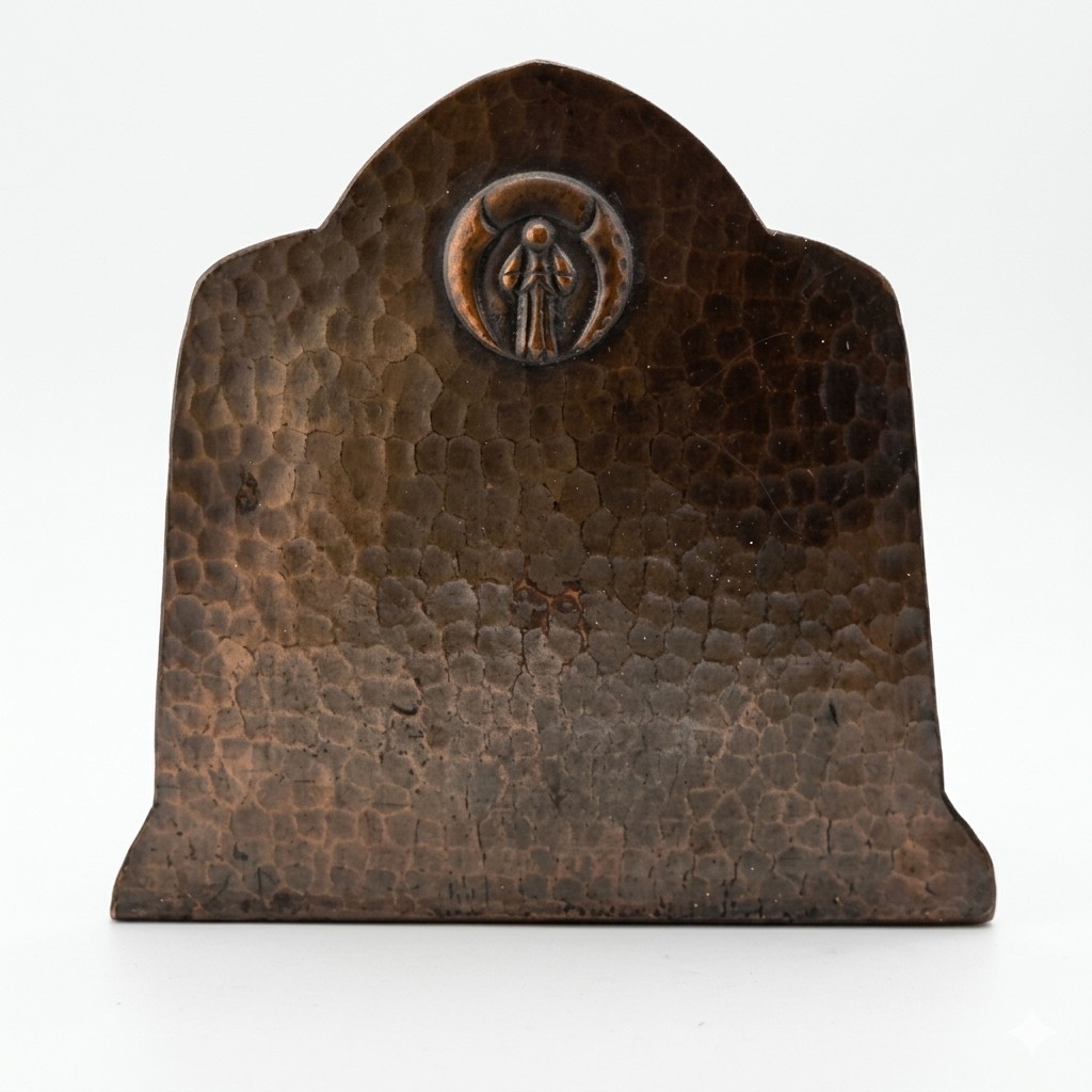 Antique Old Mission Kopperkraft Hammered Copper Bookend Arts & Crafts Mission