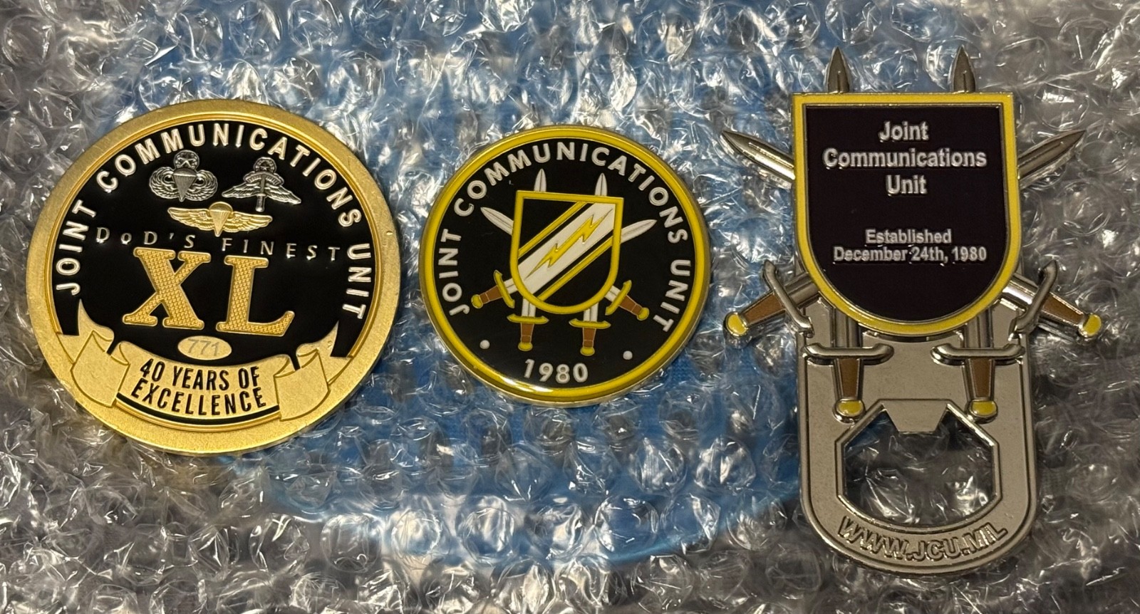 Joint Communications Unit (JCU) 3 challenge coin lot