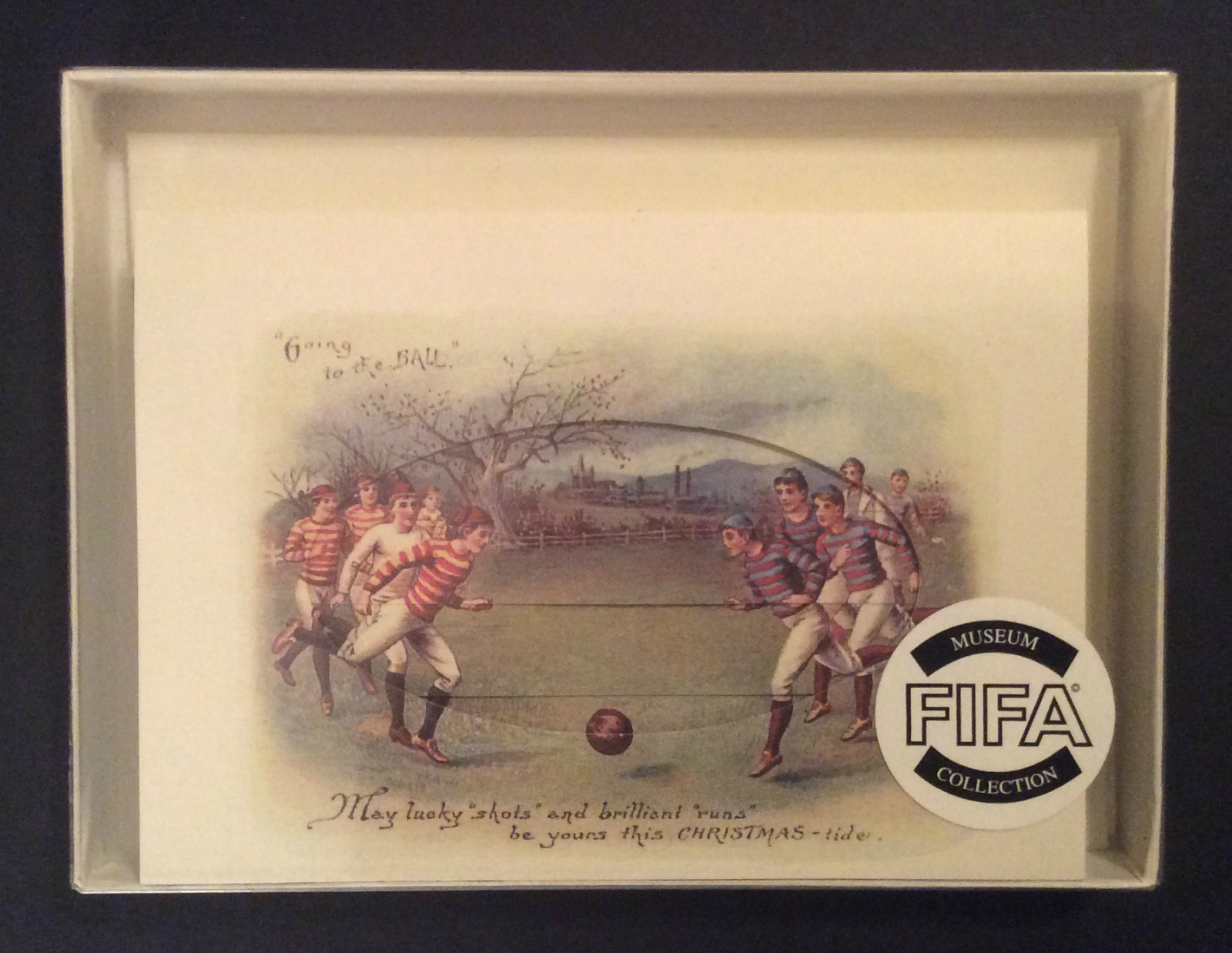 1996 FIFA/Soccer/Futbol Museum Collection - 6 Christmas Greeting Cards/Envelopes