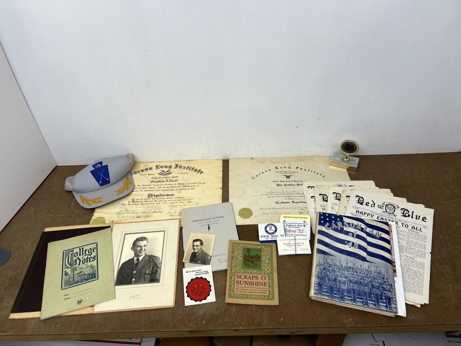 Carson Long Institute Military School Memorabilia Lot New Bloomfield Advertising