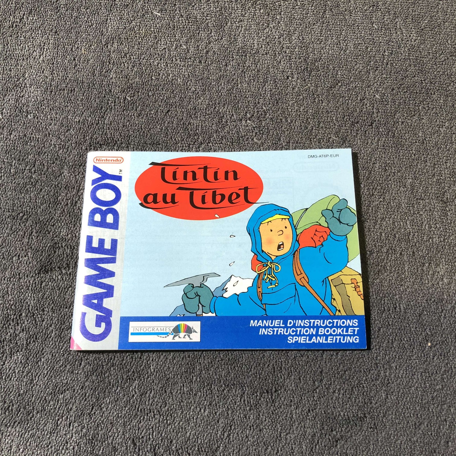 Nintendo Game Boy Tintin in Tibet EUR Very Good Condition