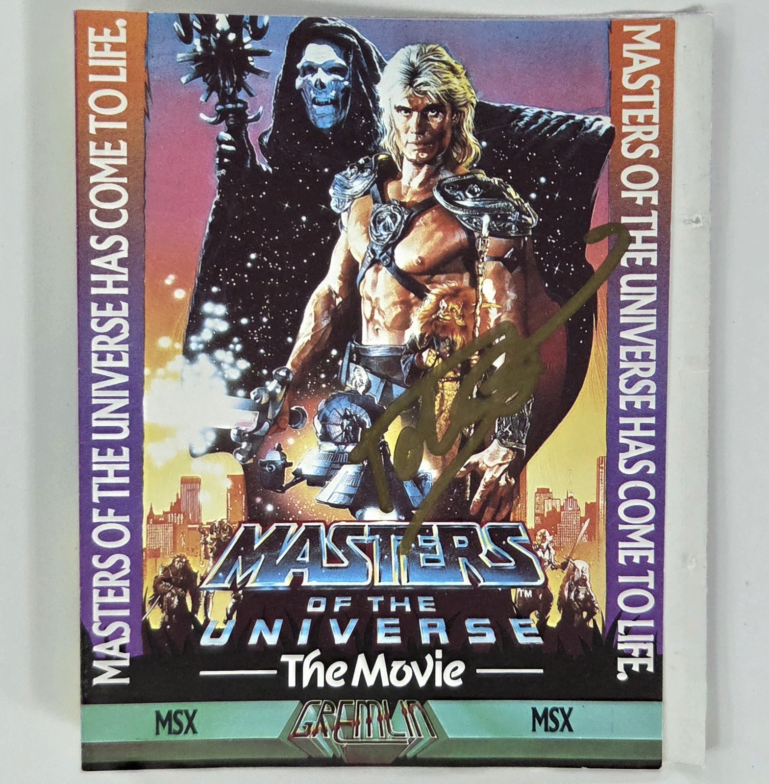Dolph Lundgren Signed He-Man Masters of the Universe Movie MSX Game JSA COA Tape