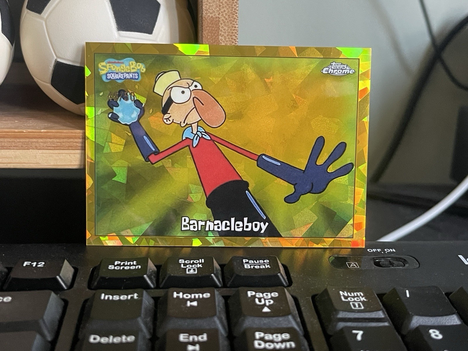 Topps 2025 Sapphire Chrome SpongeBob SquarePants Barnacleboy Gold /50