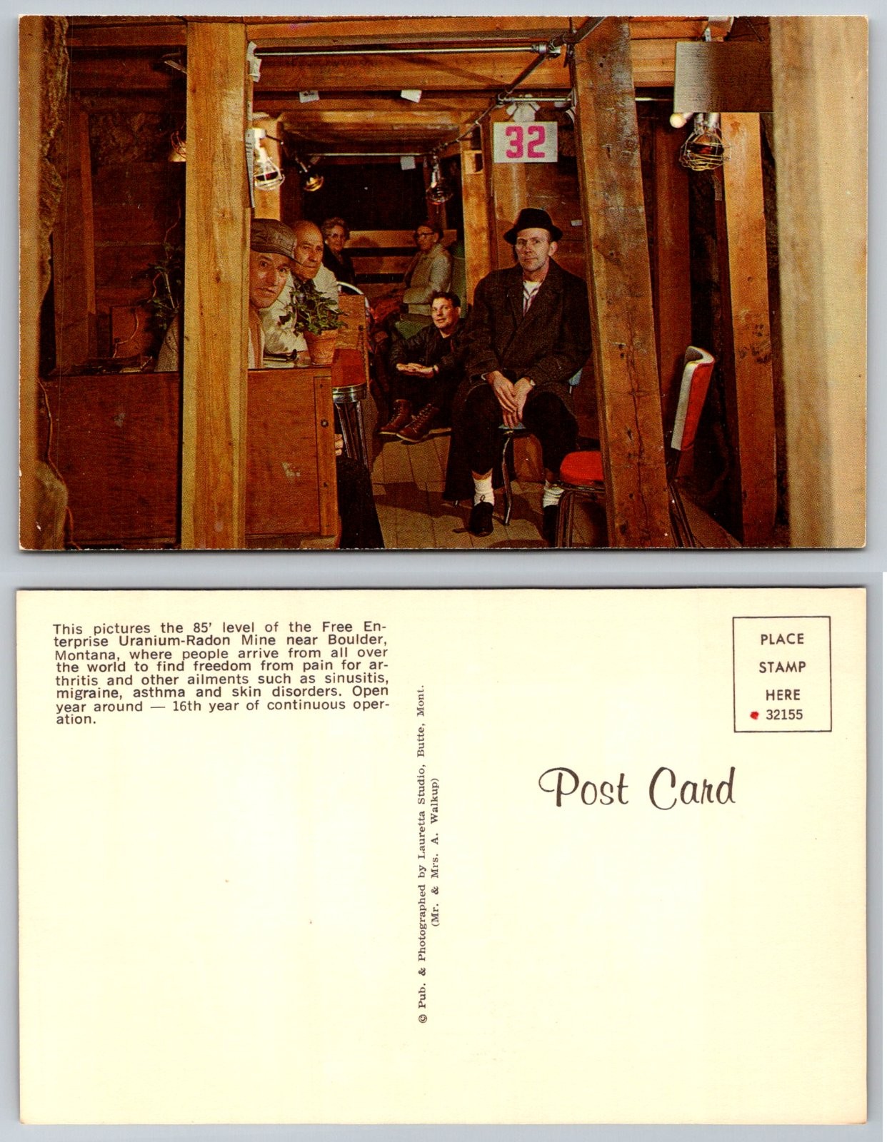 Free Enterprise Uranium-Radon Mine Boulder Montana Postcard
