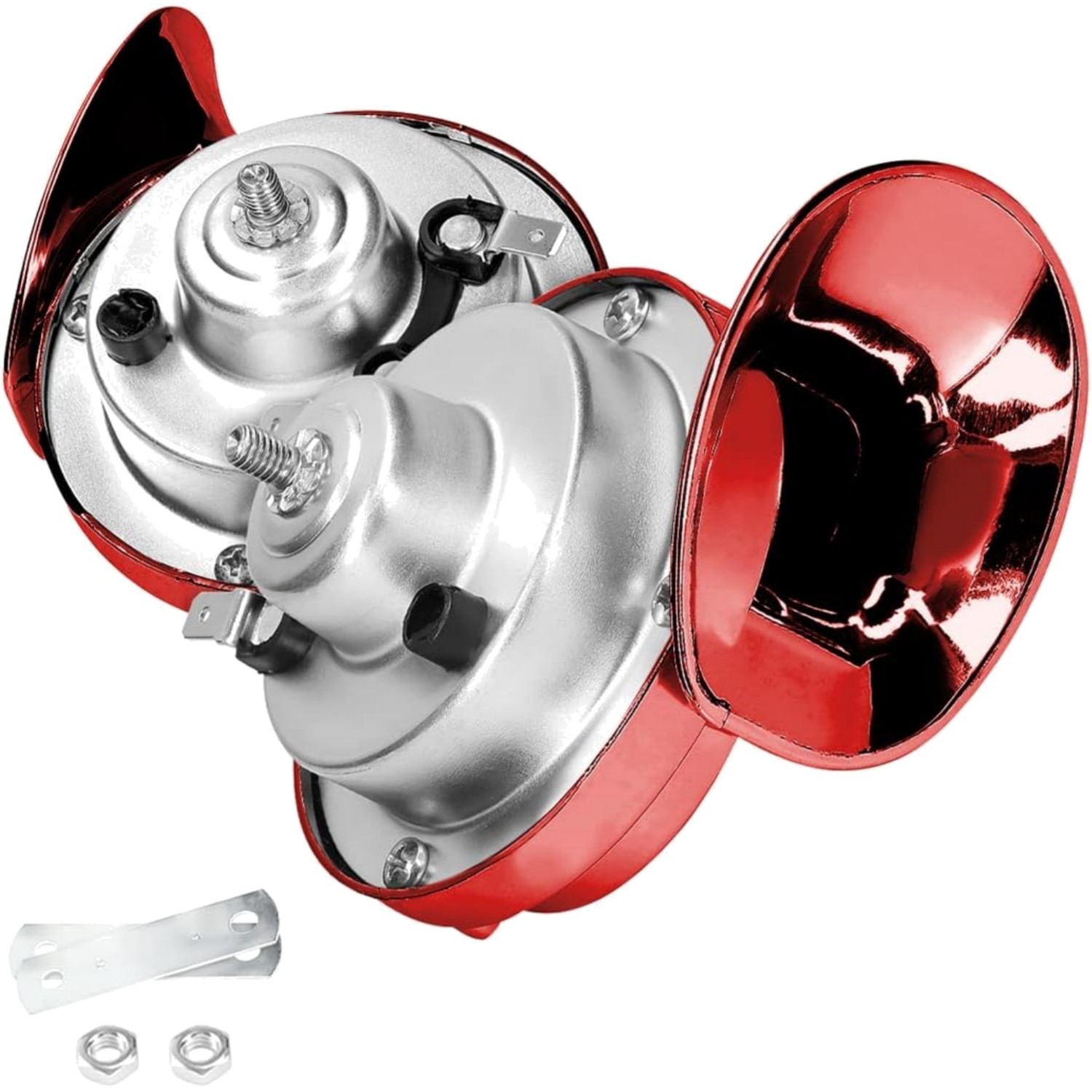 300DB Double Snail Horns - Easy Installation & Universal Fit for 12V Vehicles
