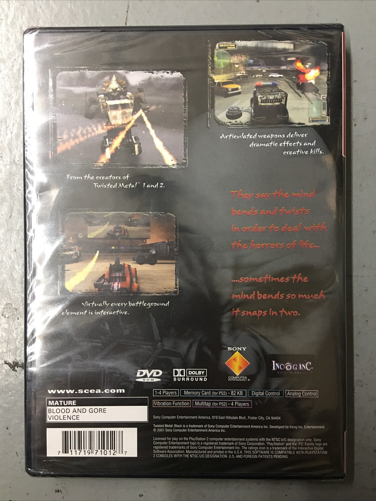 Twisted Metal-Black - Sony PlayStation 2 NEW SELAED