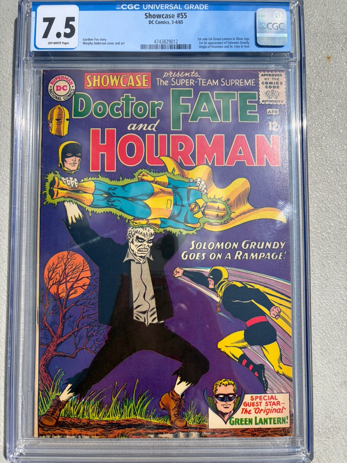 Showcase 55 1965 DC Comics CGC VF- 7.5 1st Silver Age App Solomon Grundy
