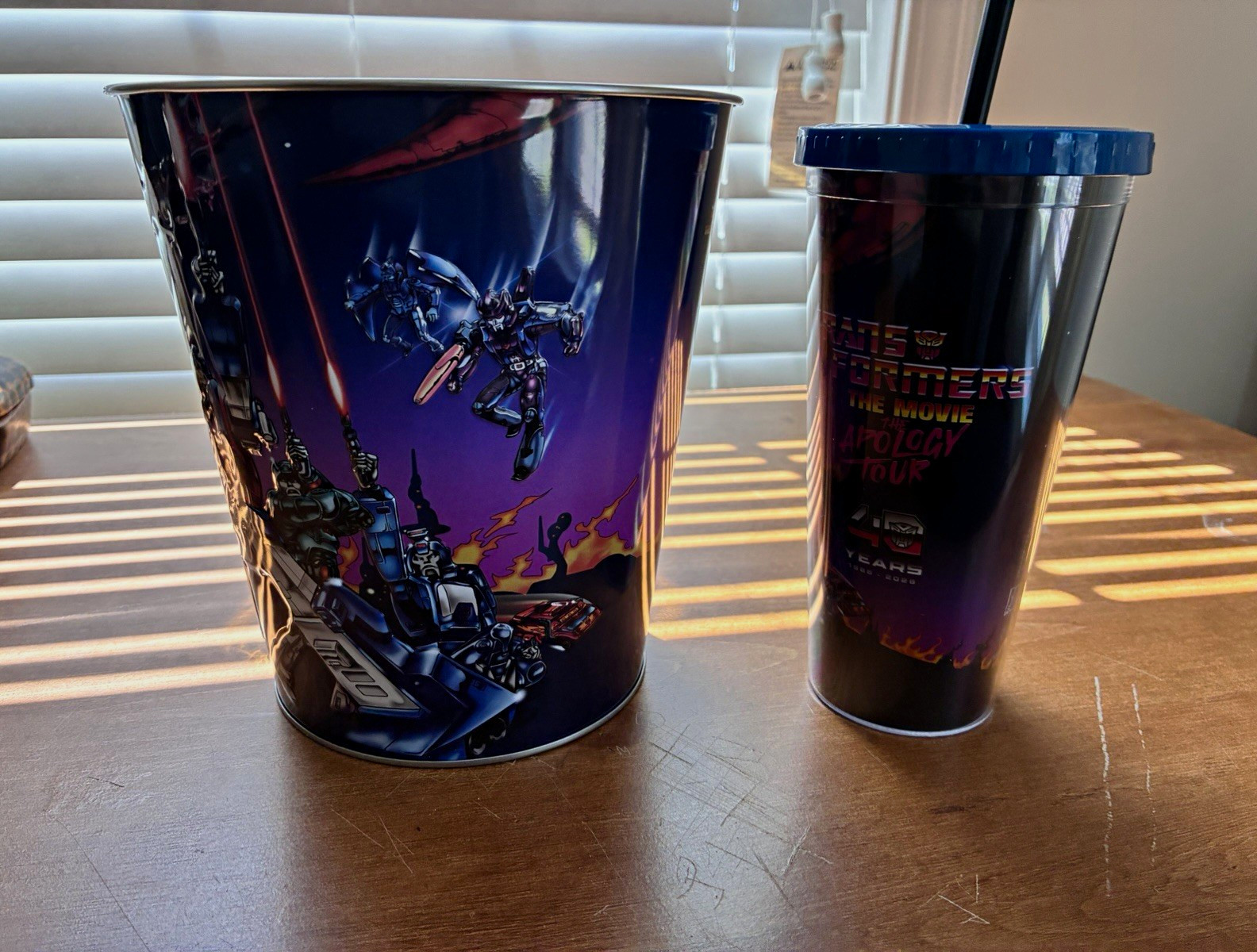 Ships now Transformers 40th anniversary Apology Tour Popcorn Bucket & cup