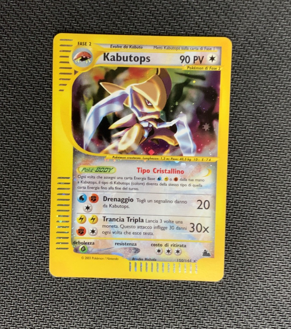 Pokemon Kabutops Crystal Holo 150/144 - Skyridge 2003 ITA Italian NM