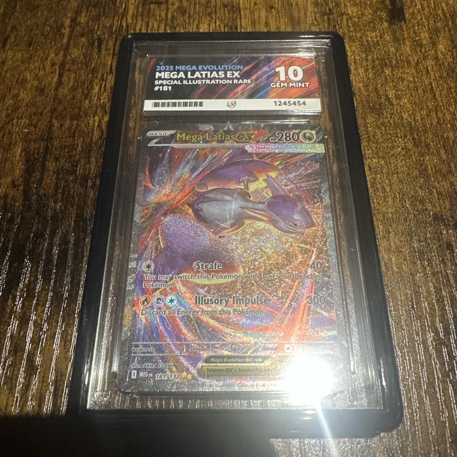 Pokémon TCG 2025 Mega Evolution Mega Latias EX 181/132 ACE 10 - PERFECT SUBS