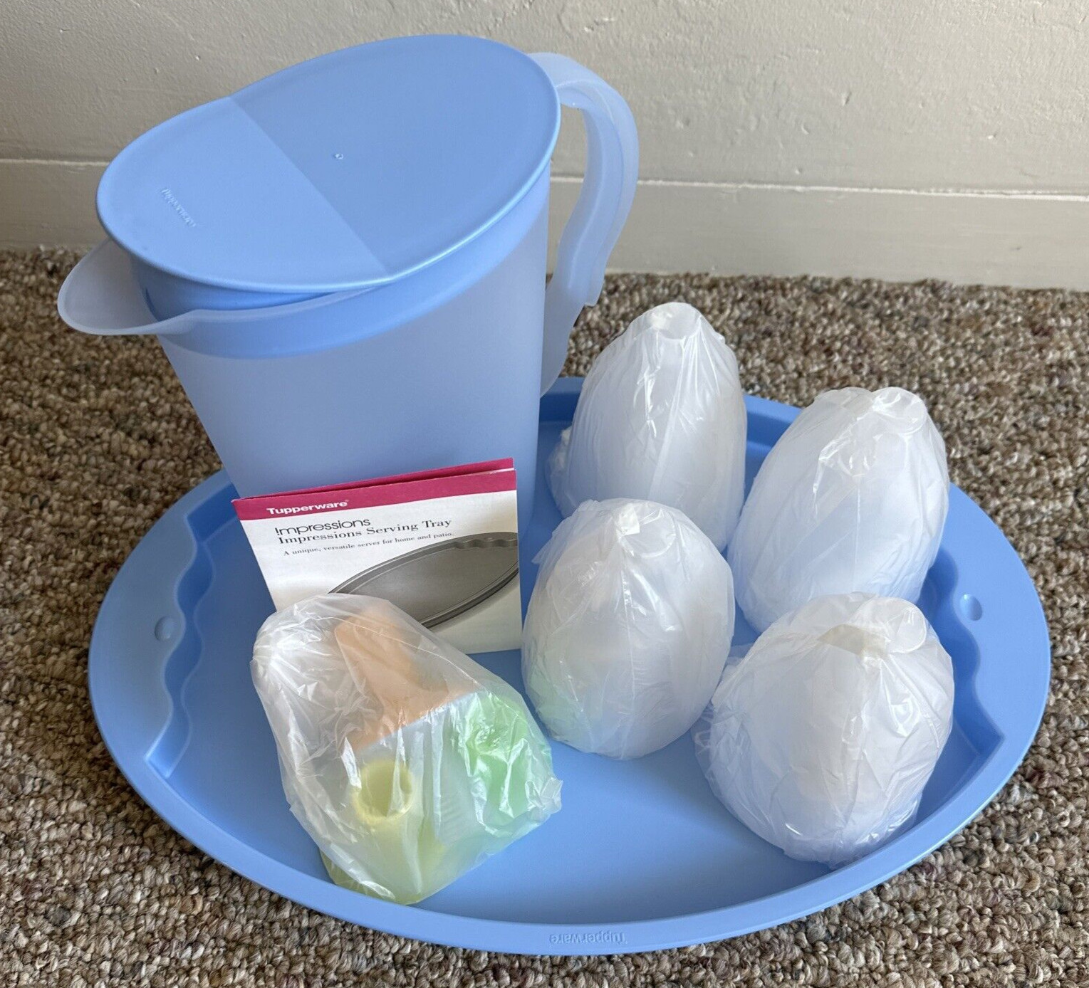 TUPPERWARE Impressions 6 Piece Outdoor Summer Entertainment Set Sealed VTG NOS