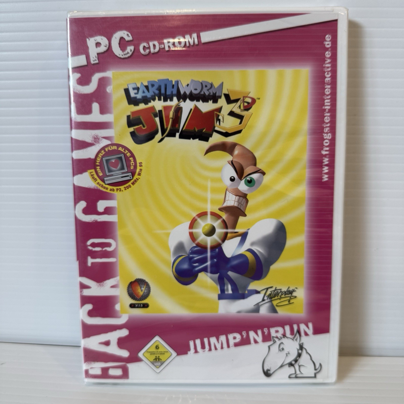 Earthworm Jim 3D PC CD-ROM Brand New & Sealed German Edition Retro Game