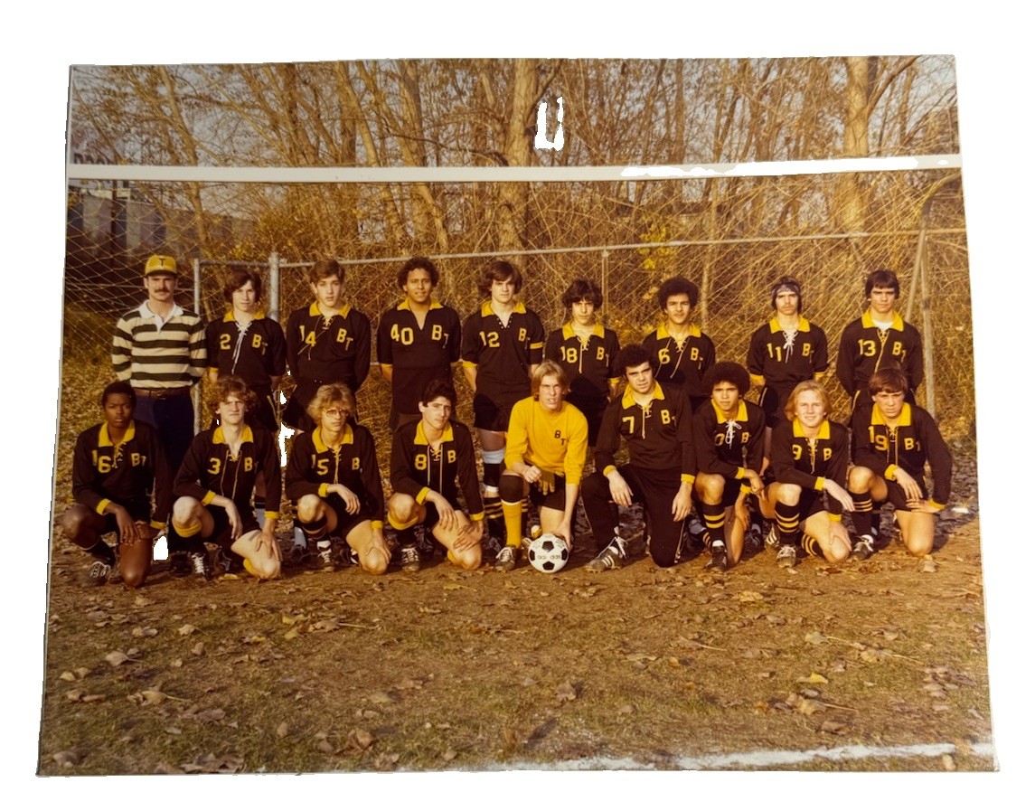 Vintage Boys Soccer Team High School 1970's Photograph 8