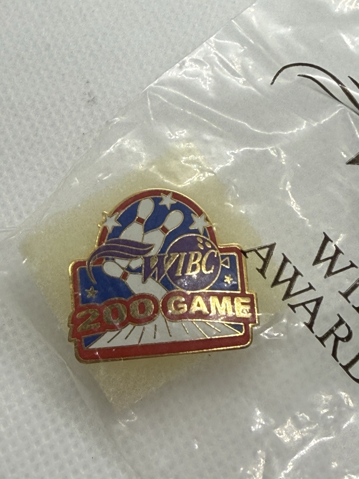 Vintage WIBC 200 Game Bowling Award Enamel Lapel Pin Women’s Bowling