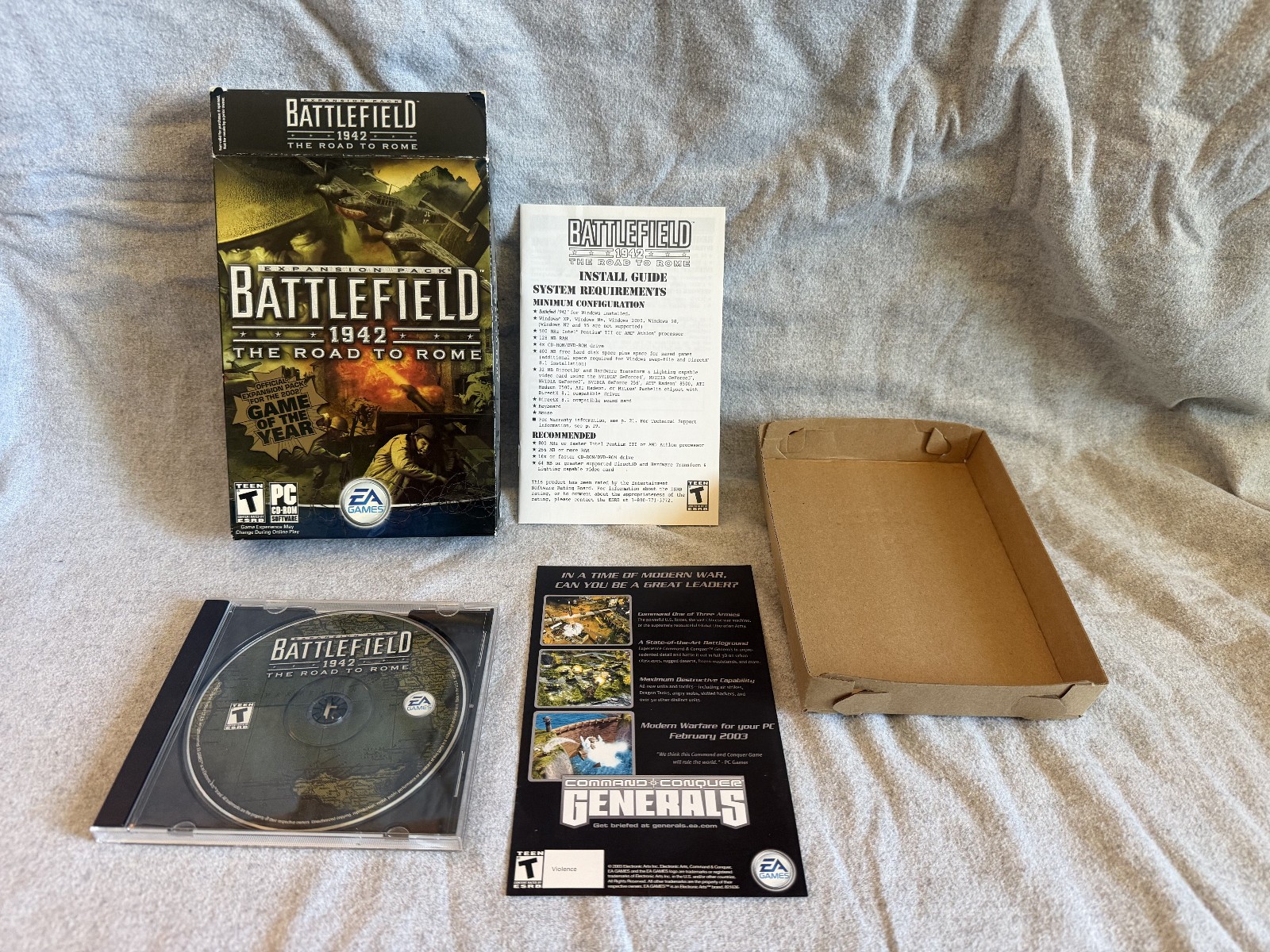 Battlefield 1942: The Road to Rome (PC, 2003) – Expansion Pack – Complete in Box