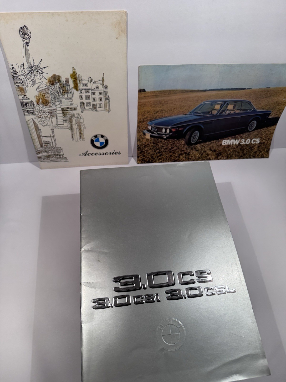**RARE** 1974 BMW E9 3.0 CS CSi CSL M30 Sales Brochure US + Parts Book 2800 CS