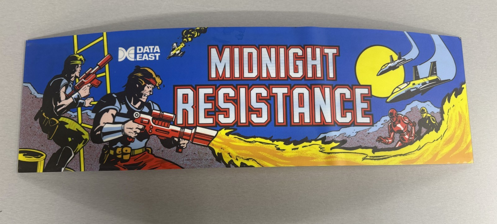 Midnight Resistance Arcade Marquee Data Original Not Reproduction