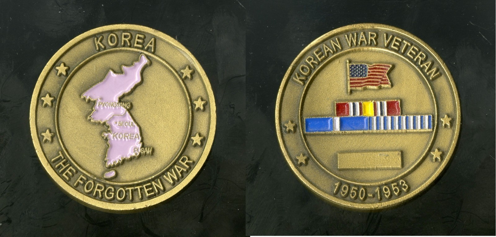 CHALLENGE COIN KOREA THE FORGOTEN WAR KOREAN WAR VETERAN 1950-1953