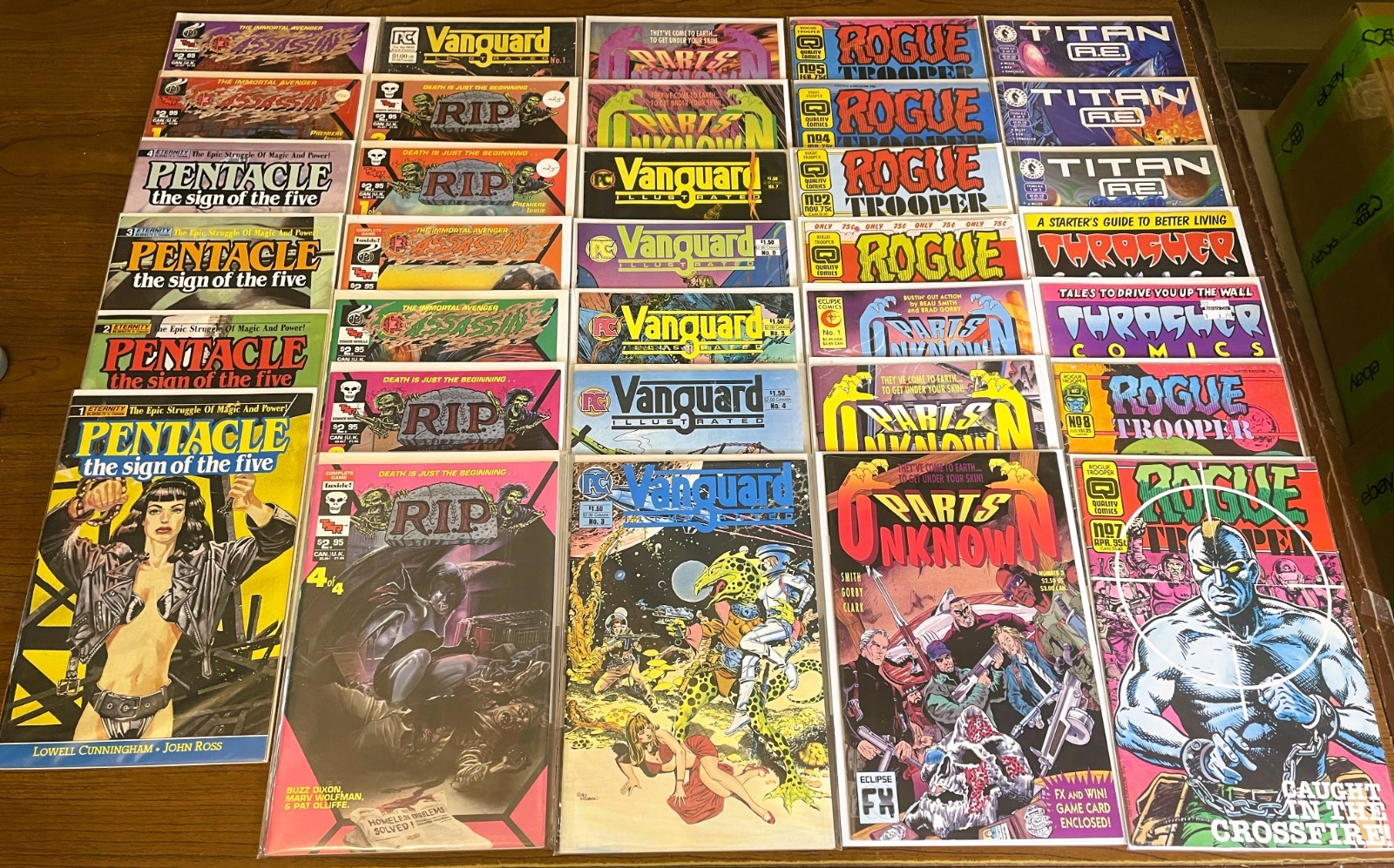 RETRO Lot of 34 INDIE Comic Books Pentacle Rogue Trooper Parts Unknown TSR More