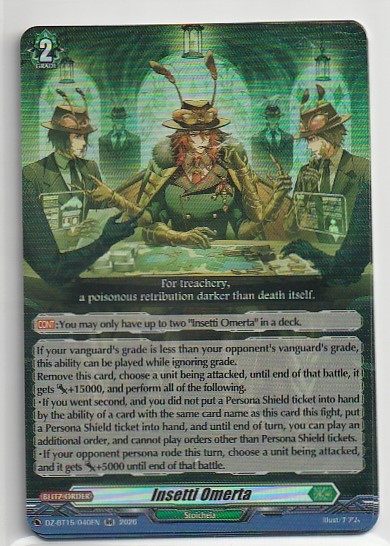 Insetti Omerta DZ-BT15/040 - RR - Cardfight Vanguard