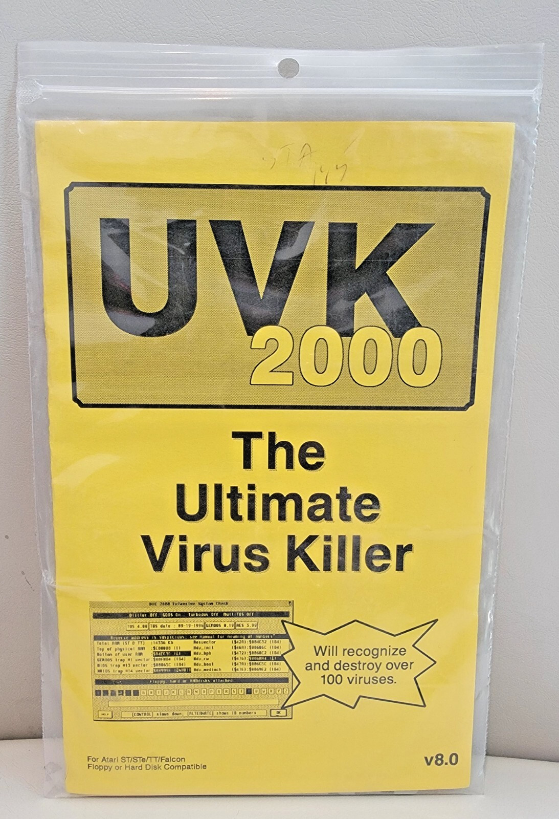 Ultimate Virus Killer 2000 by Systems For Tomorrow; Atari ST; Disk w/Manual