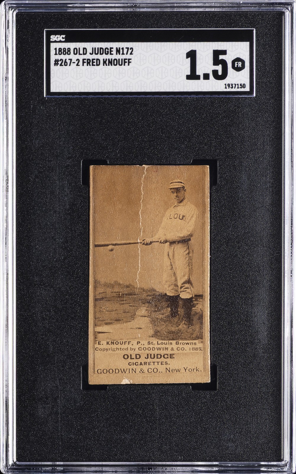 1888 OLD JUDGE N172 #267-2 FRED KNOUFF SGC 1.5