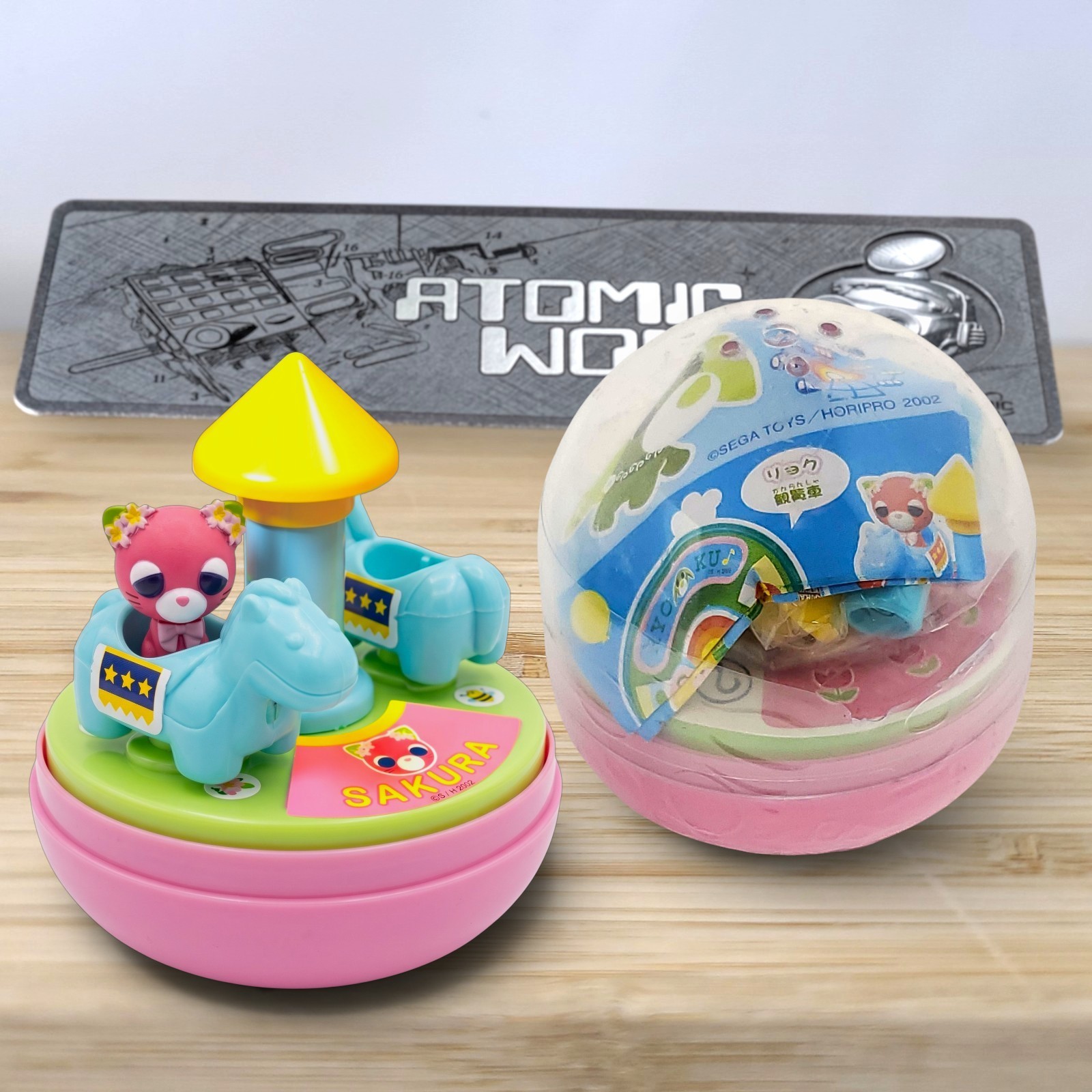 Ocha-Ken Garden Park Sakura Tea Cat MerryGoRound Sega Toys Yujin 2002 Gashapon
