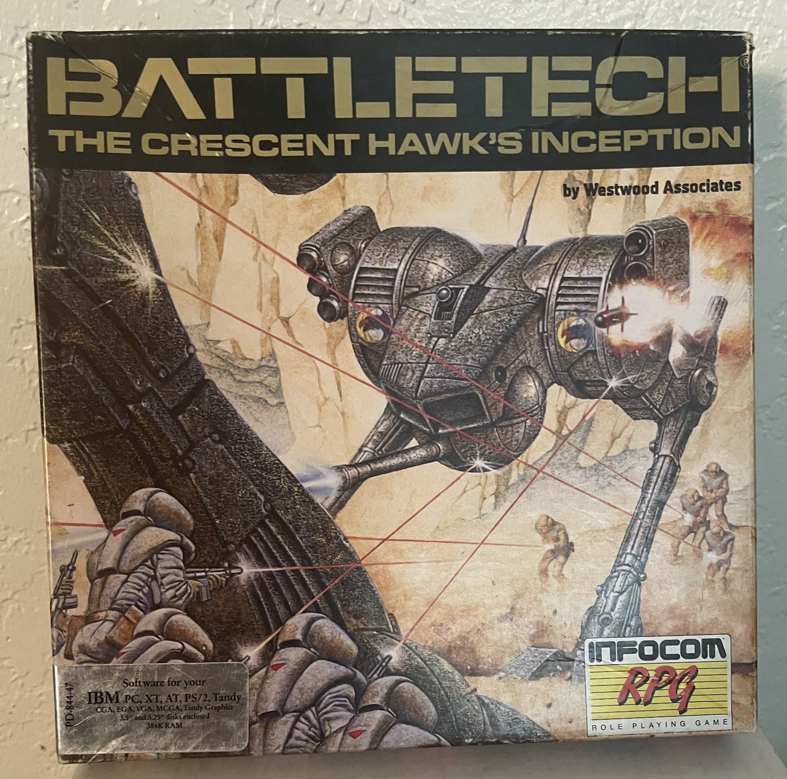 BattleTech: The Crescent Hawk's Inception (PC, 1988) Box and Discs only.