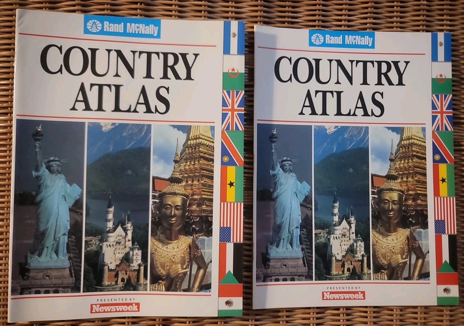 2 Copies Of Rand McNally Country Atlas Presented By Newsweek 1994 Paperback