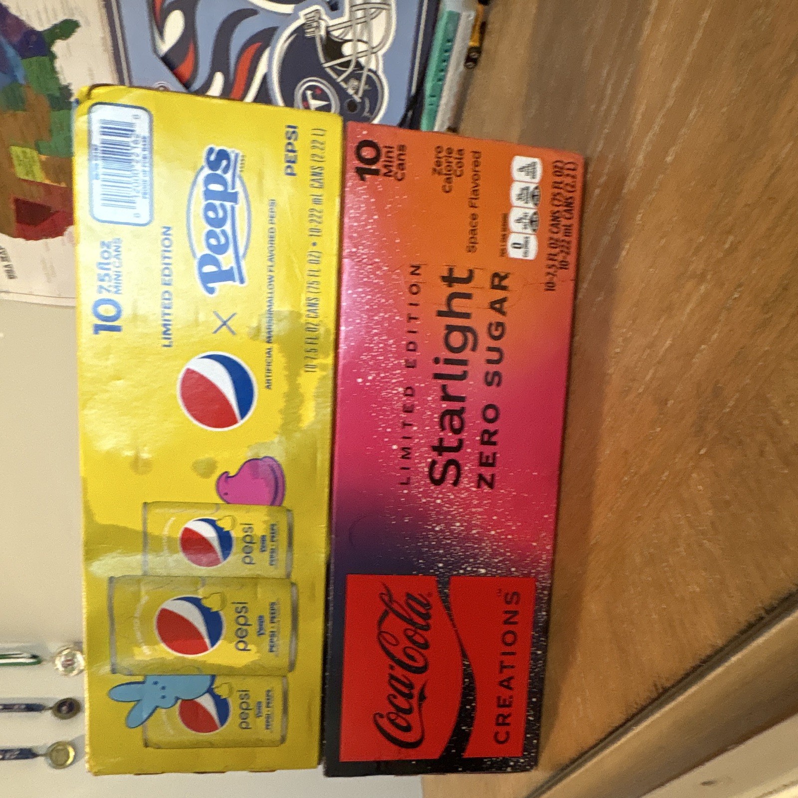 1x Starlight, Zero Sugar, Coca-Cola, Mini Cans And Pepsi X Peeps Mini Cans