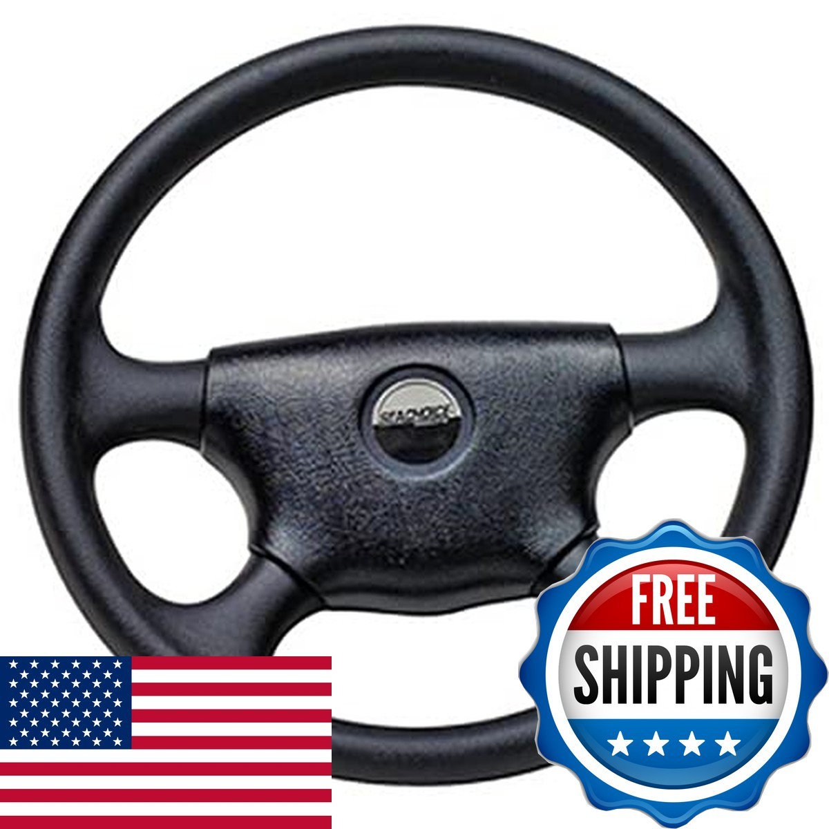 SEACHOICE Universal 4-Spoke Marine Boat Steering Wheel 28510 UV-Resistant