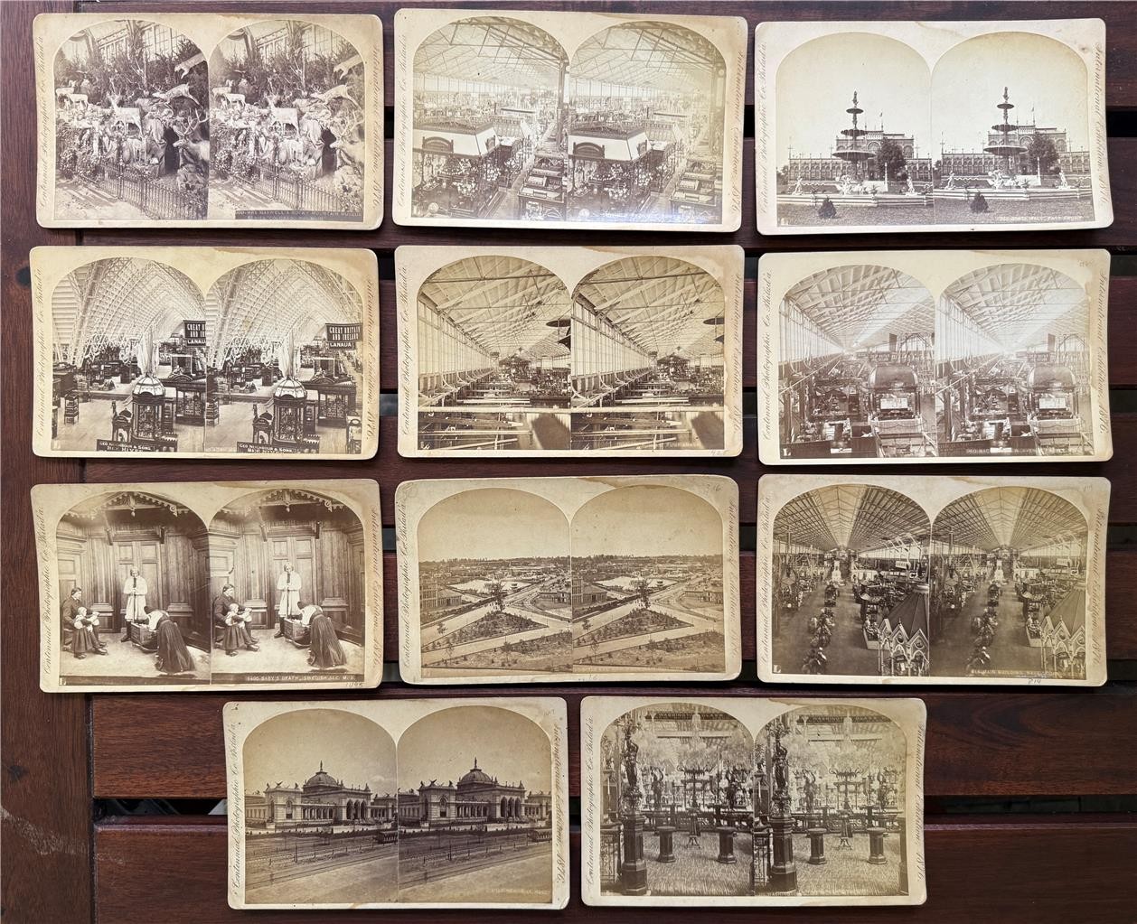 1876 US Centennial International Exposition, Philadelphia PA, 11 Card Lot Large