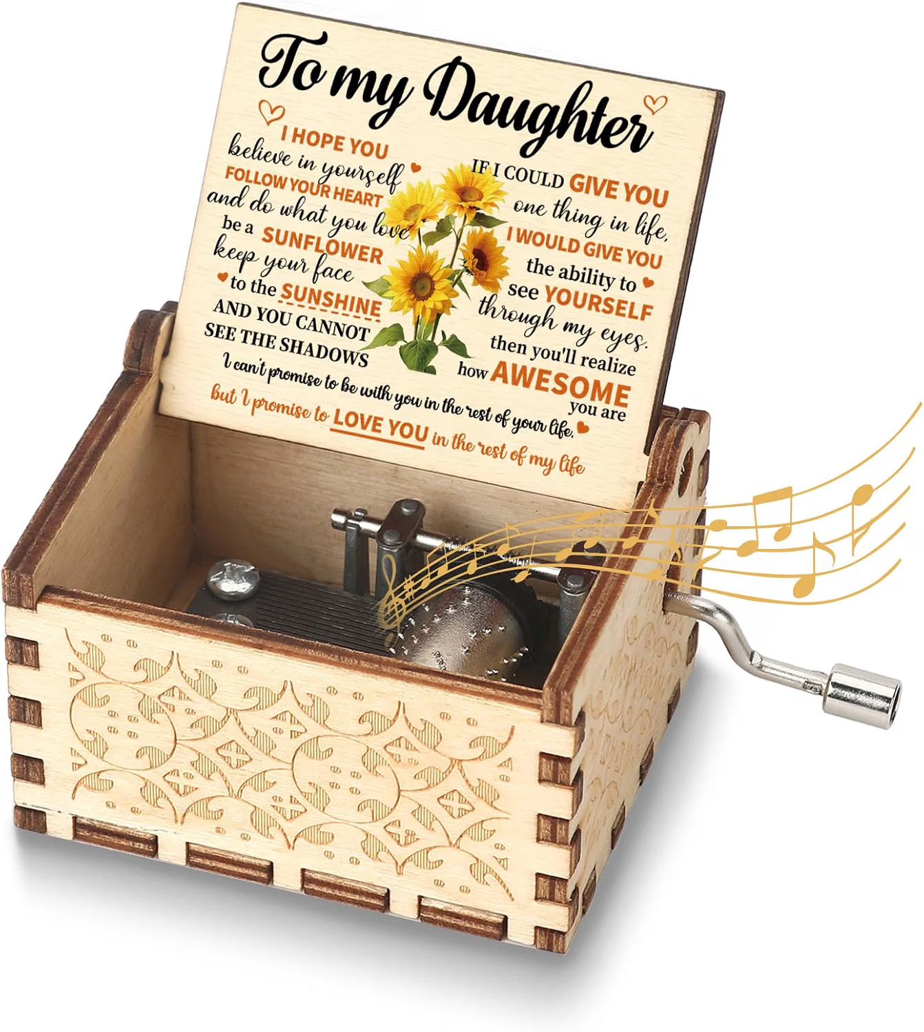You Are My Sunshine Music Box for Daughter Christmas Birthday Gifts from Mom Dad