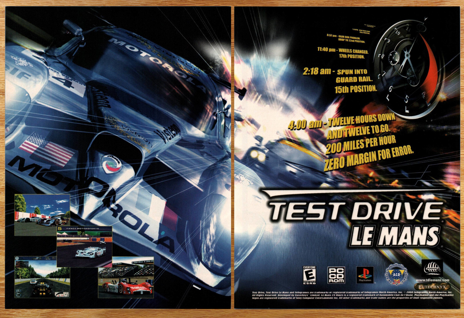 Test Drive Le Mans Racing Infogrames 2 Page Video Game Print Ads Poster Art 2000