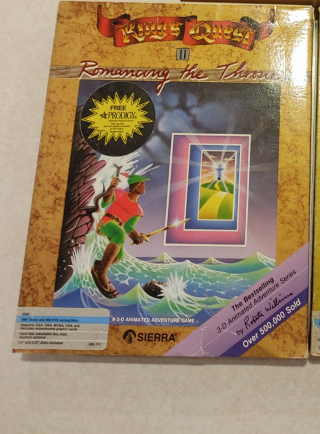 Vintage Sierra King’s Quest II Romancing the Throne Big Box PC Game