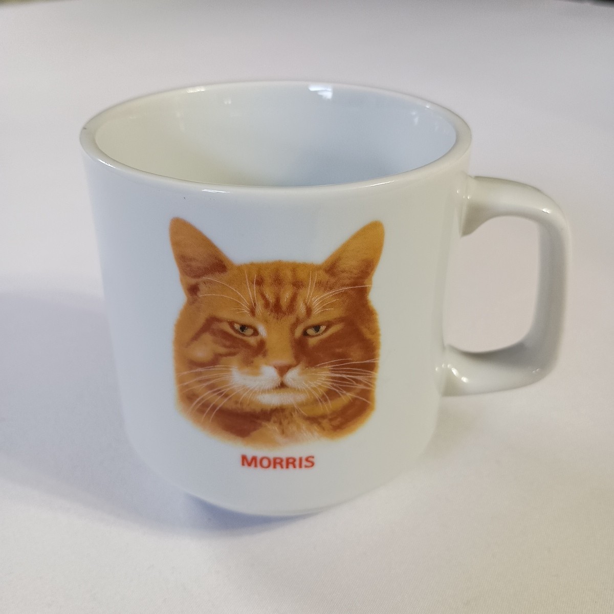 Vintage 80s Morris The Cat 9 Lives Coffee Mug Papel Advertising Tabby Mascot